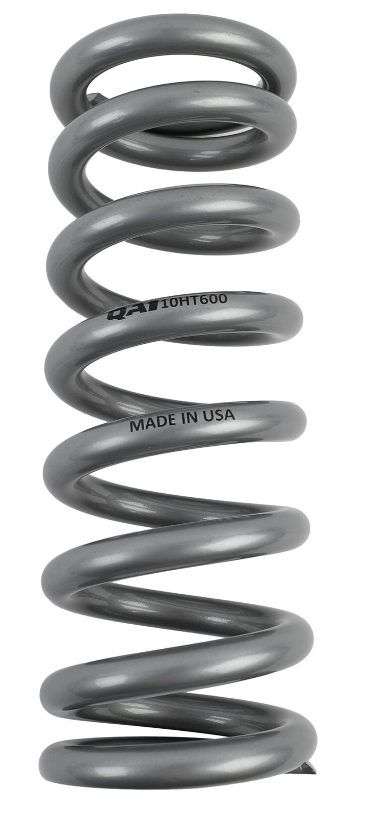 QA1 2-1/2in ID High Travel Spring - 10in Length x 600lbs/in - Silver Powder Coated thumbnail 2