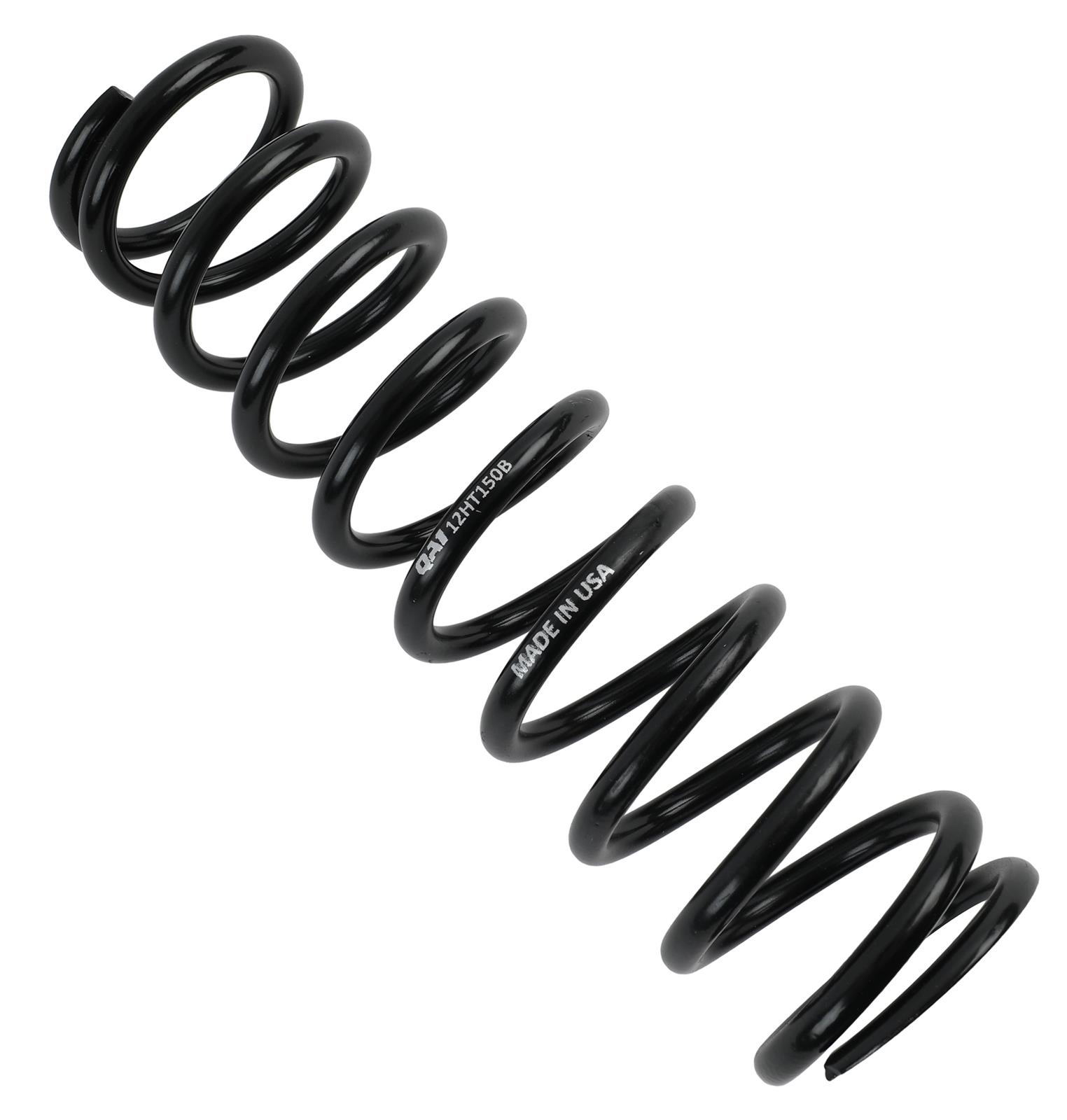 QA1 2-1/2in ID High Travel Spring - 12in Length x 150lbs/in - Black Powder Coated