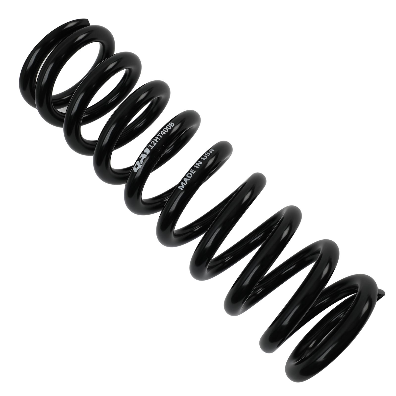 QA1 2-1/2in ID High Travel Spring - 12in Length x 400lbs/in - Black Powder Coated