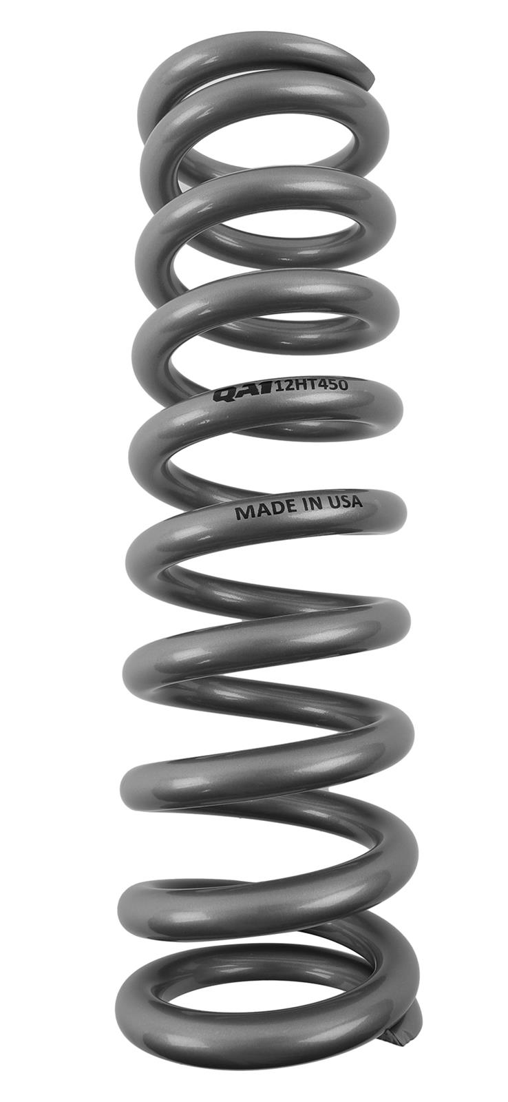 QA1 2-1/2in ID High Travel Spring - 12in Length x 450lbs/in - Silver Powder Coated thumbnail 2