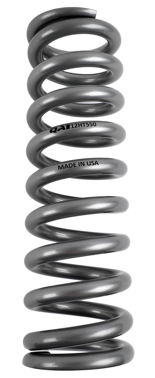 QA1 2-1/2in ID High Travel Spring - 12in Length x 550lbs/in - Silver Powder Coated thumbnail 3