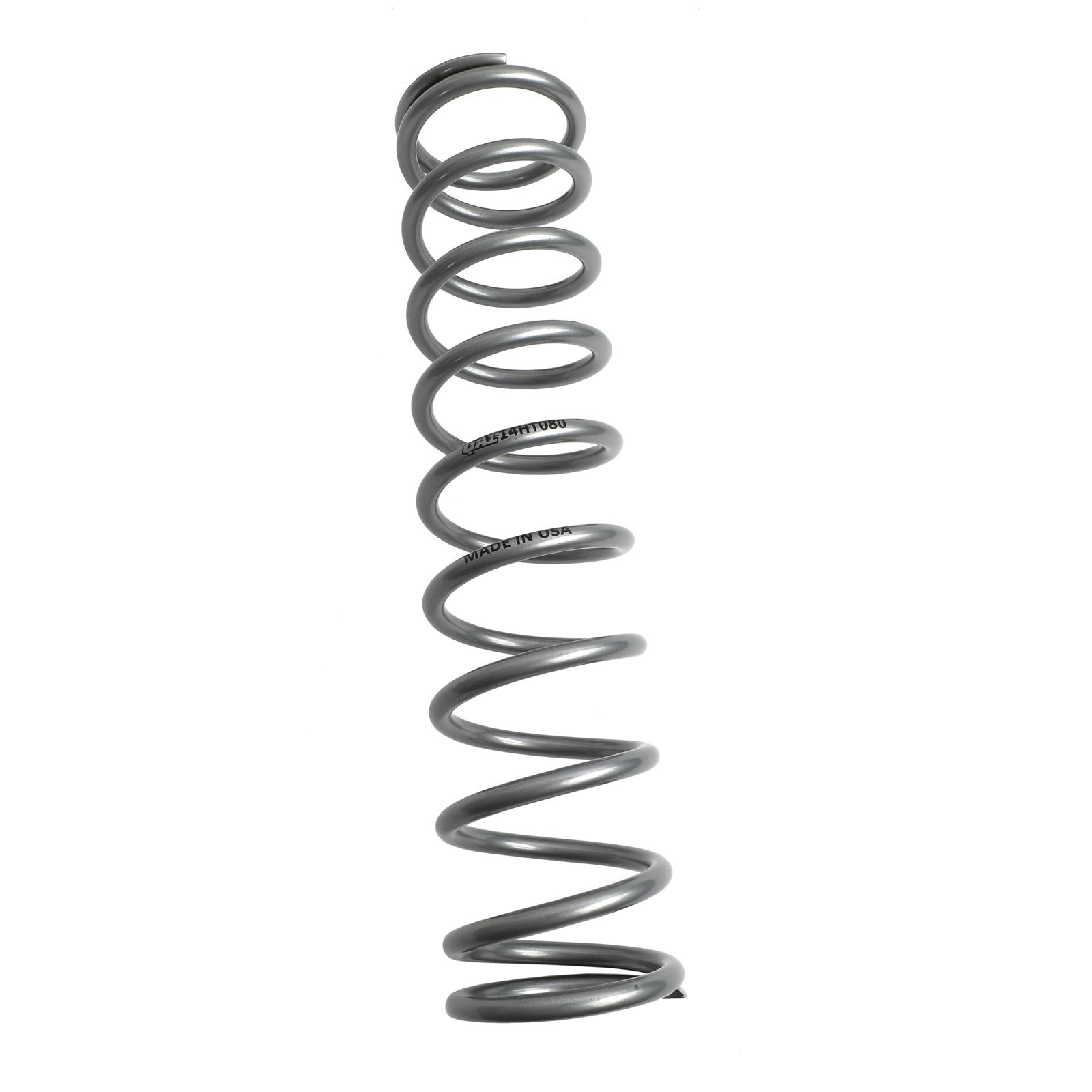 QA1 2-1/2in ID High Travel Spring - 14in Length x 80lbs/in - Silver Powder Coated