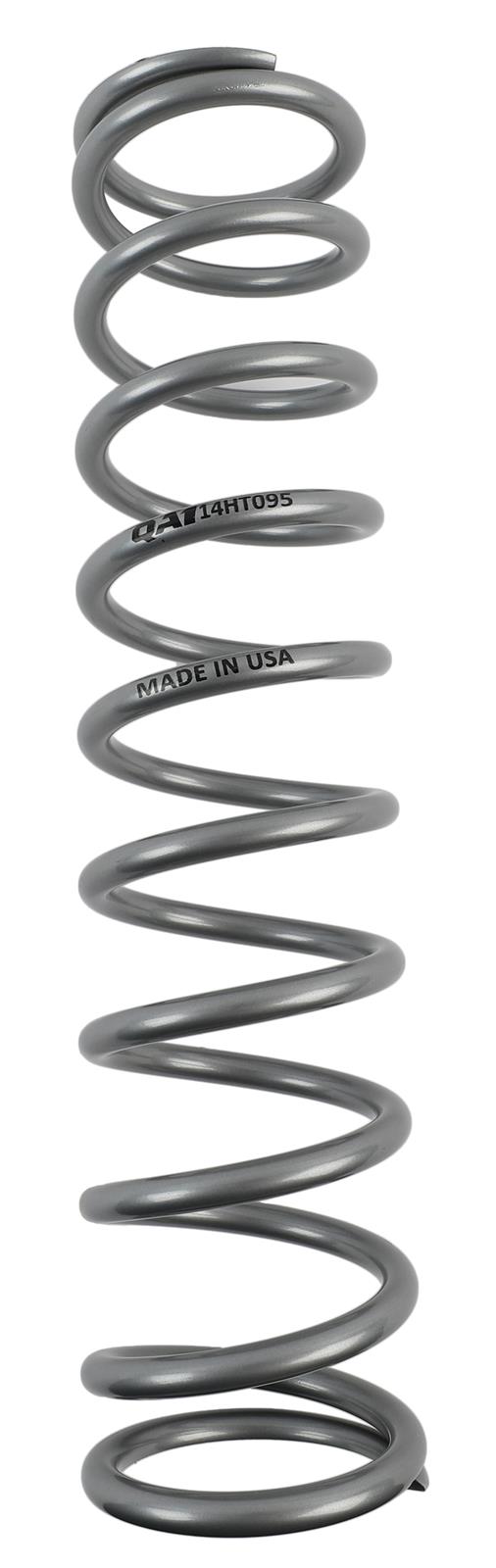 QA1 2-1/2in ID High Travel Spring - 14in Length x 95lbs/in - Silver Powder Coated thumbnail 2
