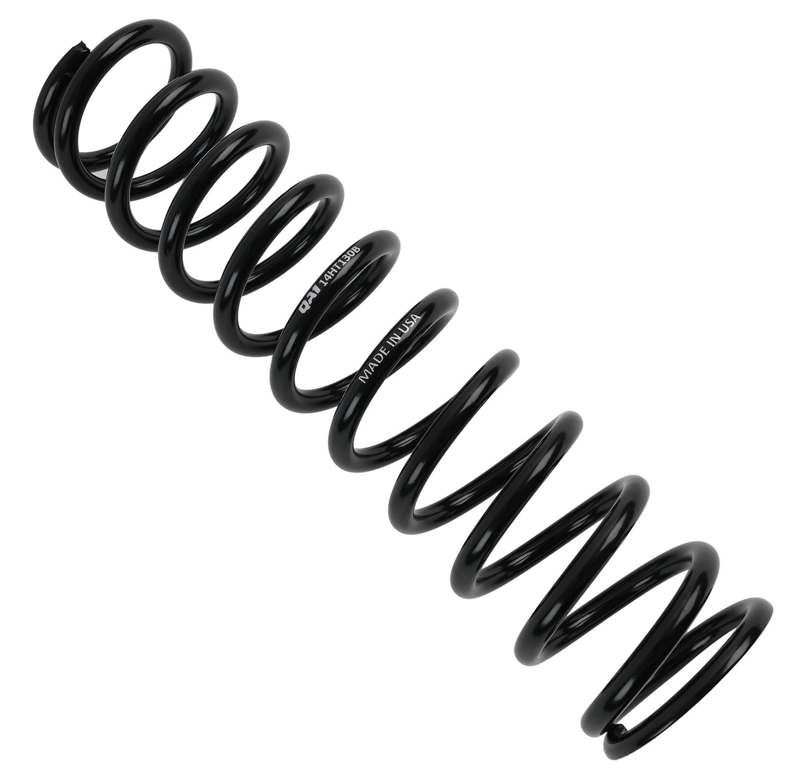 QA1 2-1/2in ID High Travel Spring - 14in Length x 130lbs/in - Black Powder Coated