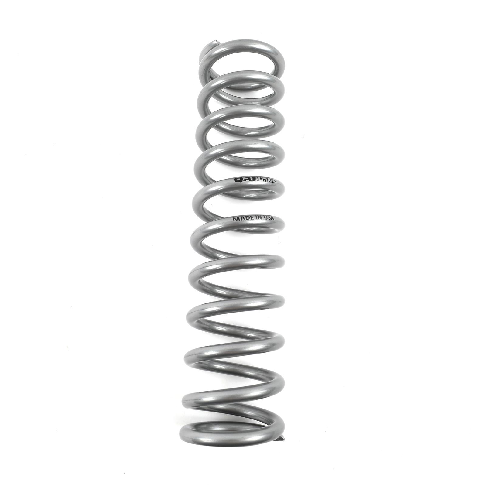 QA1 2-1/2in ID High Travel Spring - 14in Length x 225lbs/in - Silver Powder Coated
