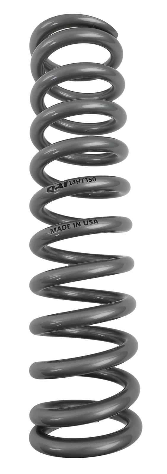 QA1 2-1/2in ID High Travel Spring - 14in Length x 350lbs/in - Silver Powder Coated thumbnail 2