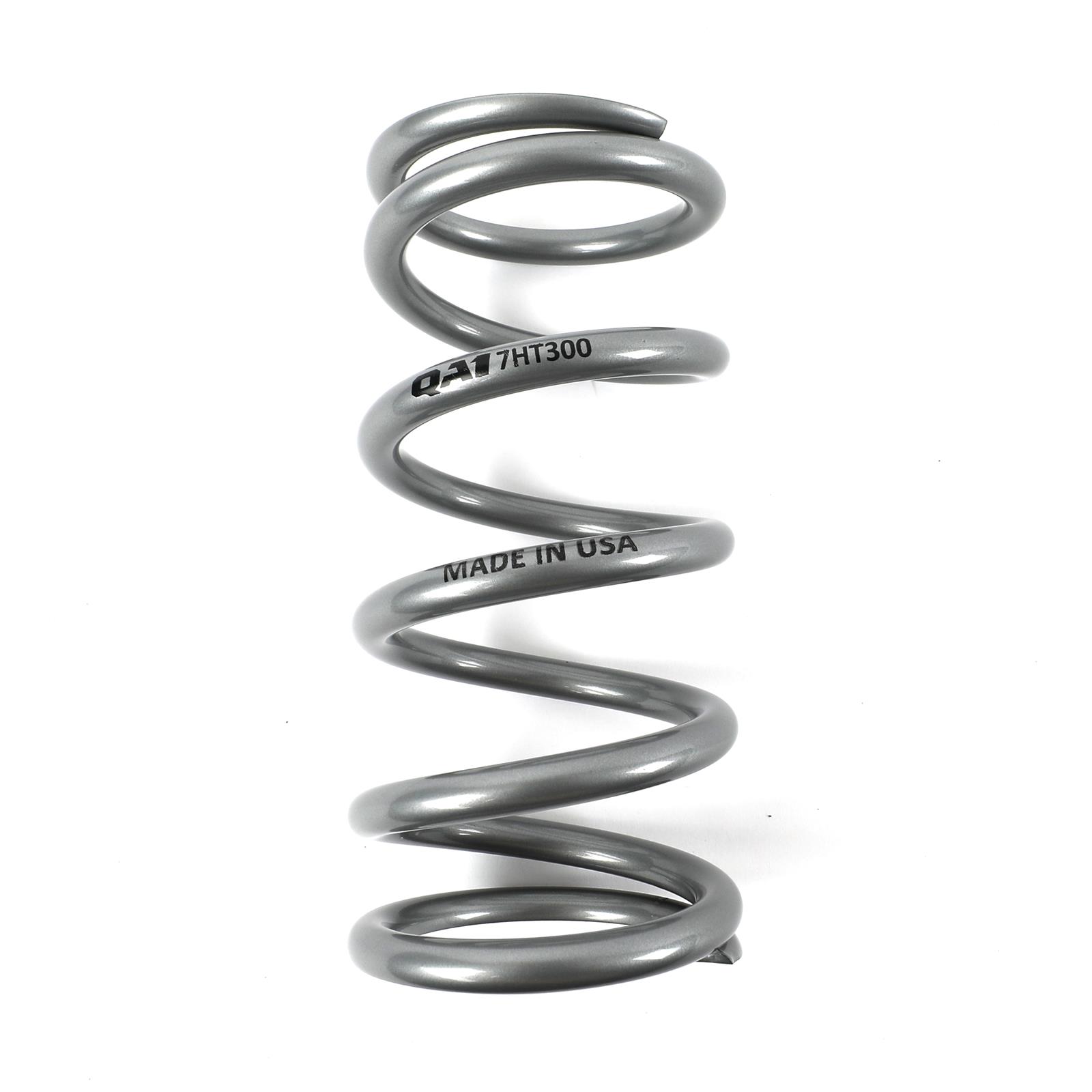 QA1 2-1/2in ID High Travel Spring - 7in Length x 300lbs/in - Silver Powder Coated
