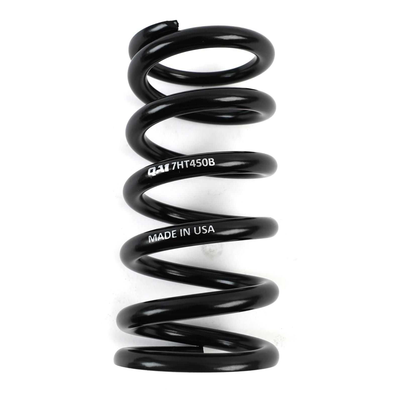 QA1 2-1/2in ID High Travel Spring - 7in Length x 450lbs/in - Black Powder Coated