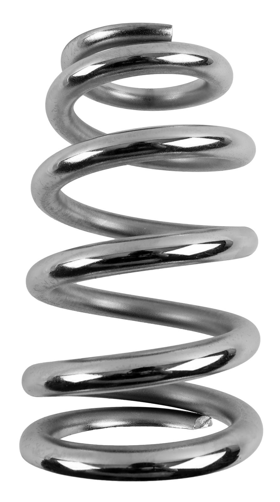 QA1 3-1/2in ID Tapered Spring - 8in Length x 700lbs/in - Chrome Plated thumbnail 2