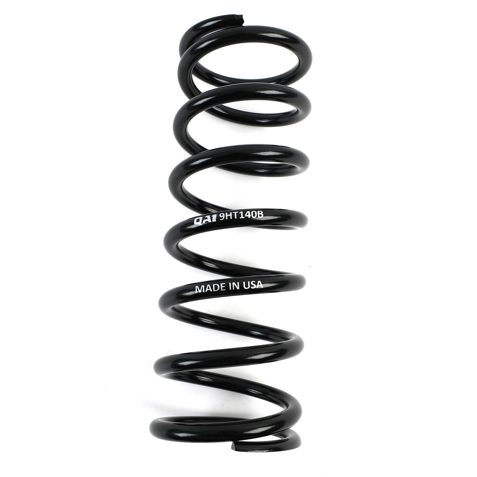 QA1 2-1/2in ID High Travel Spring - 9in Length x 140lbs/in - Black Powder Coated