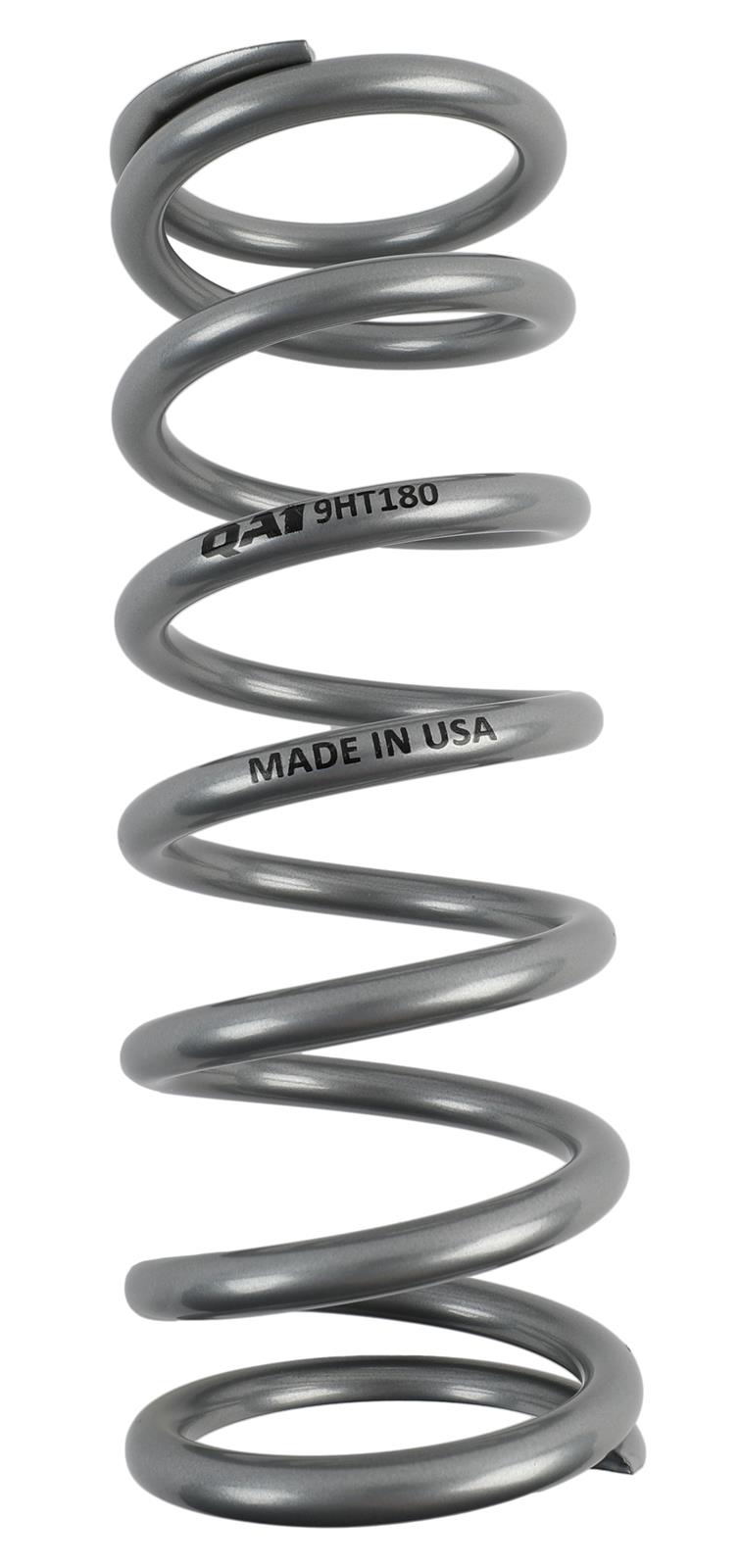 QA1 2-1/2in ID High Travel Spring - 9in Length x 180lbs/in - Silver Powder Coated