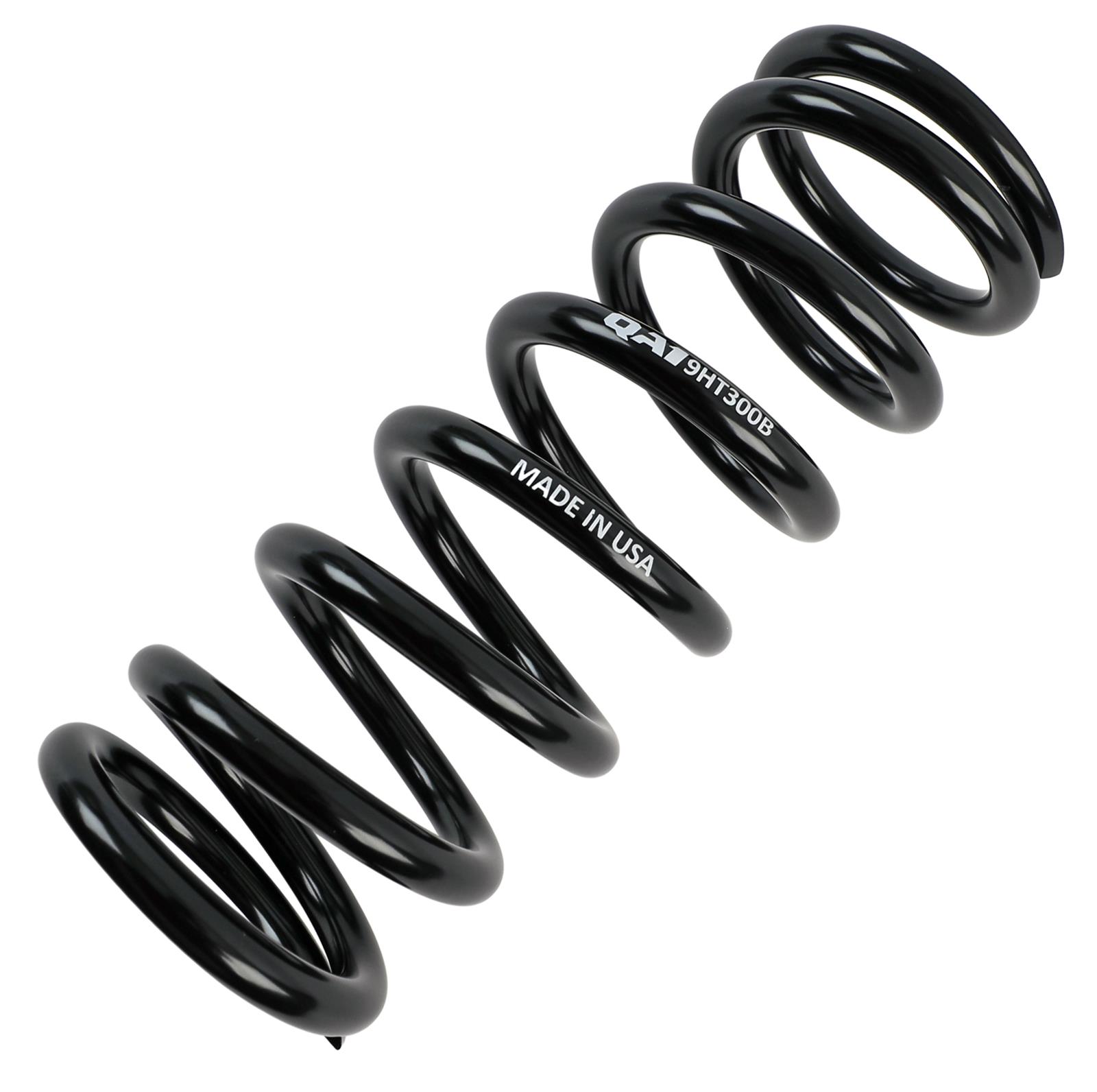 QA1 2-1/2in ID High Travel Spring - 9in Length x 300lbs/in - Black Powder Coated
