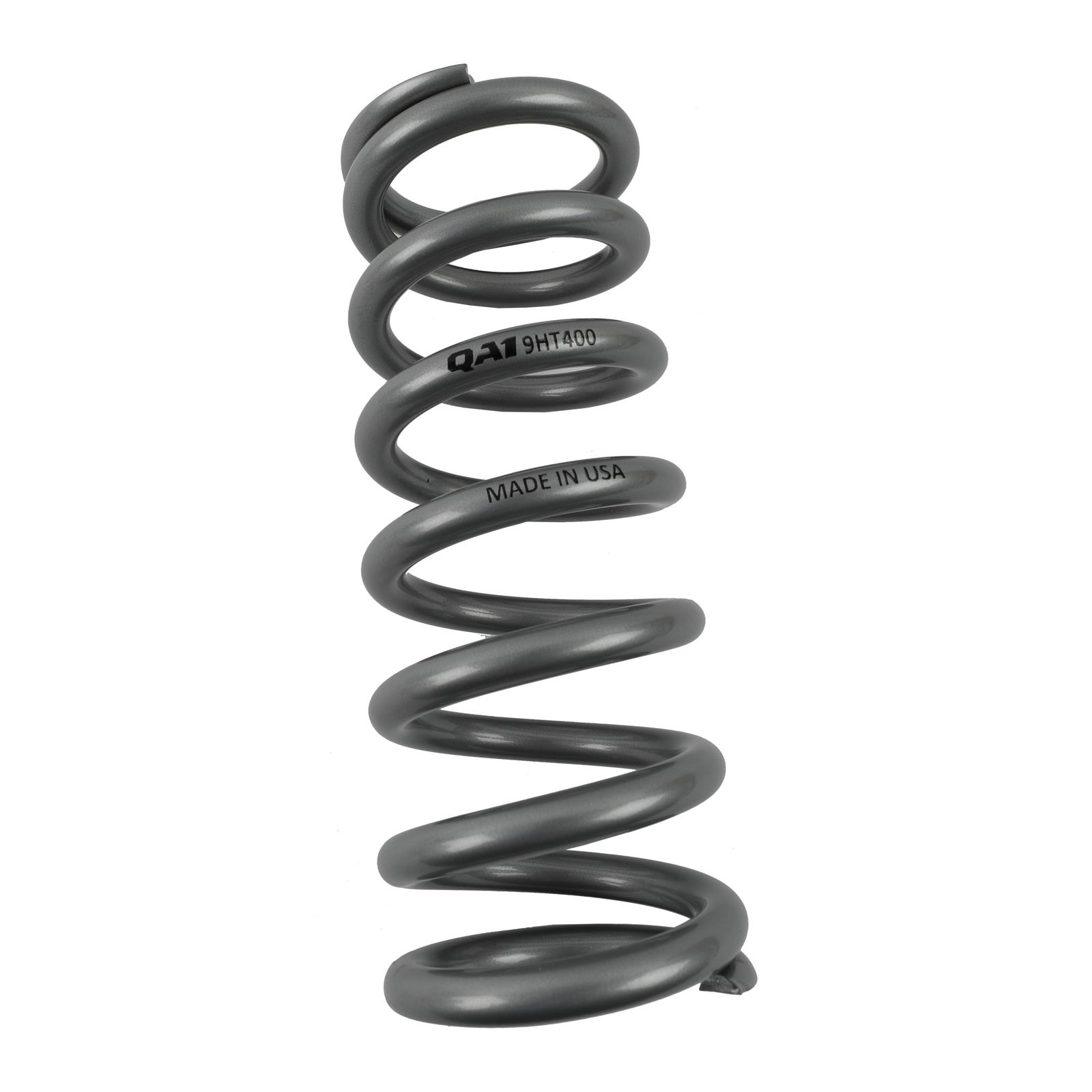 QA1 2-1/2in ID High Travel Spring - 9in Length x 400lbs/in - Silver Powder Coated