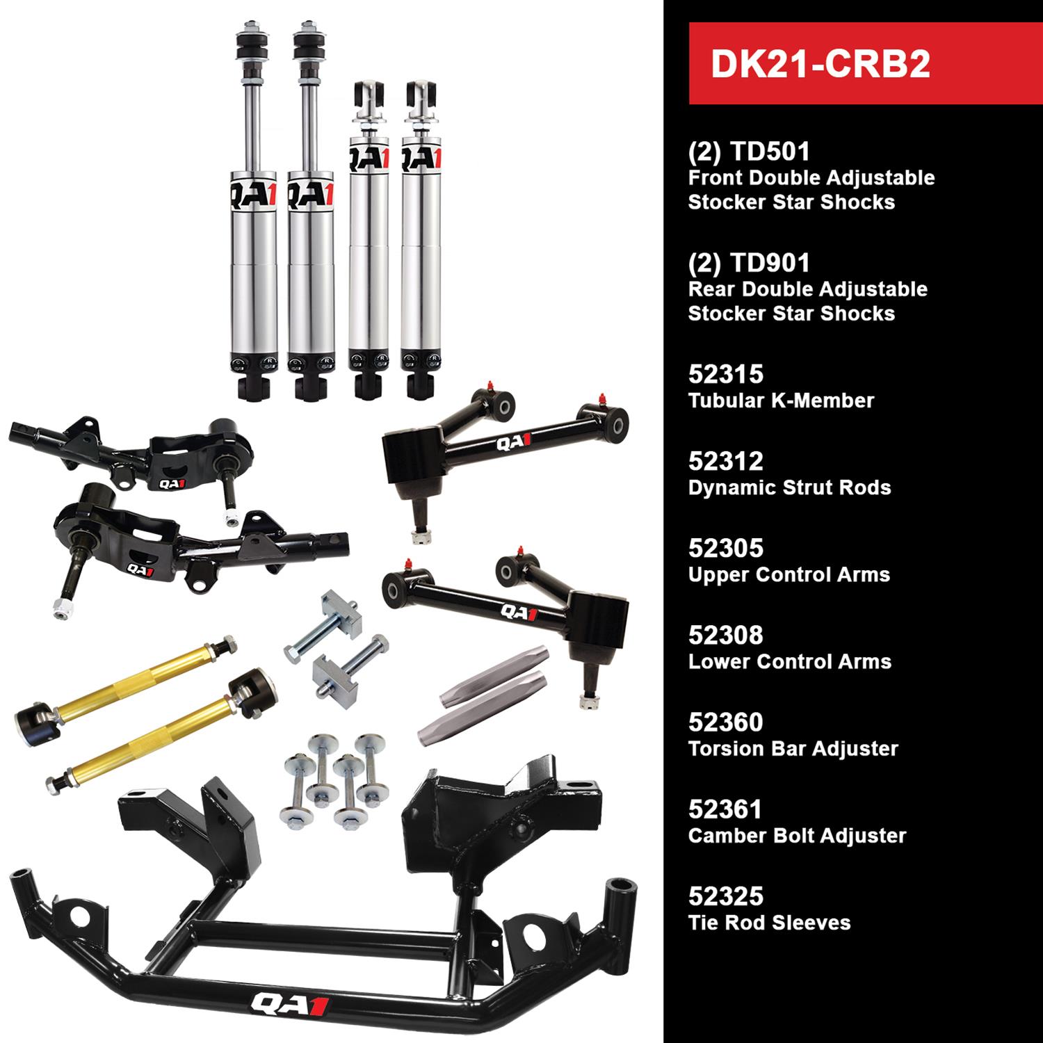 QA1 Level 1 Full Vehicle Drag Racing Suspension Kits DK21-CRB2 Handling Packages, Racing, Shocks/Struts, Control Arms, Dodge, Plymouth, Kit
