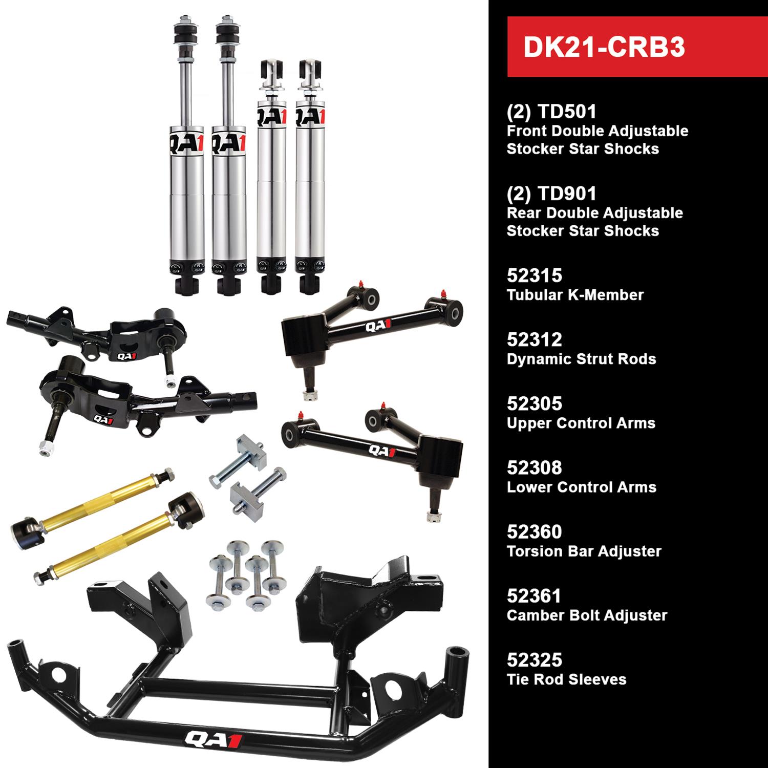 QA1 Level 1 Full Vehicle Drag Racing Suspension Kits DK21-CRB3 Handling Packages, Racing, Shocks/Struts, Control Arms, Dodge, Plymouth, Kit