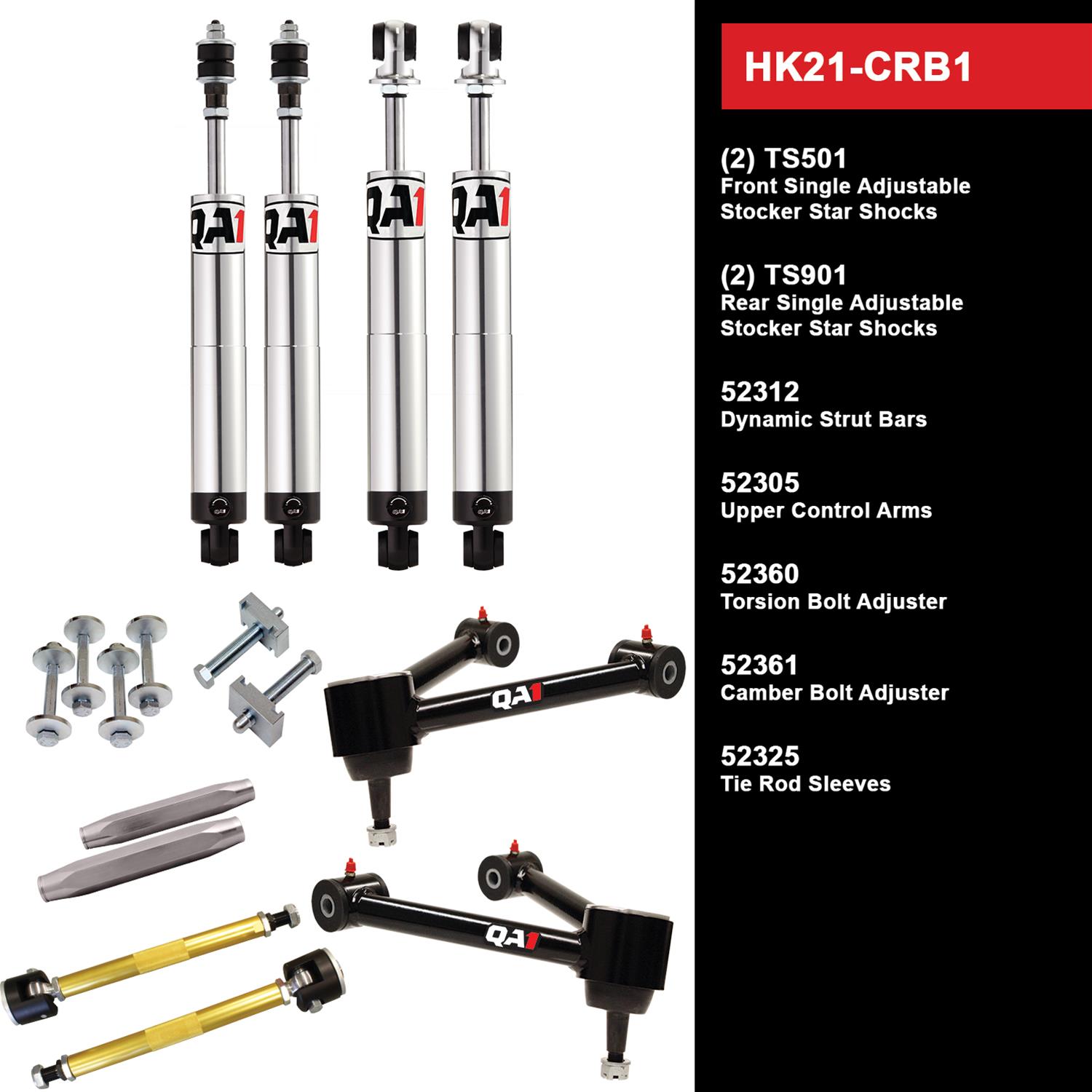 QA1 Level 1 Full Vehicle Handling Suspension Kits HK21-CRB1 Packages, Handling, Shocks/Struts, Front Sway Bar, Upper Control Arms, Dodge, Plymouth, Kit