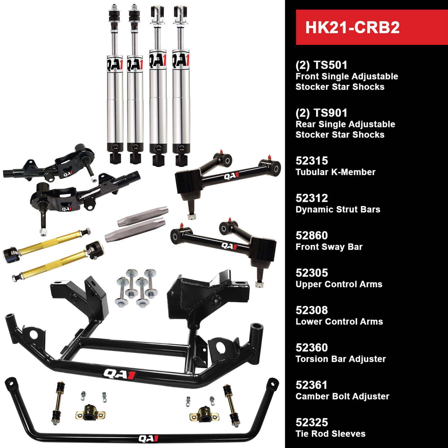 QA1 Level 1 Full Vehicle Handling Suspension Kits HK21-CRB2 Packages, Handling, Shocks/Struts, Front Sway Bar, Control Arms, Dodge, Plymouth, Kit