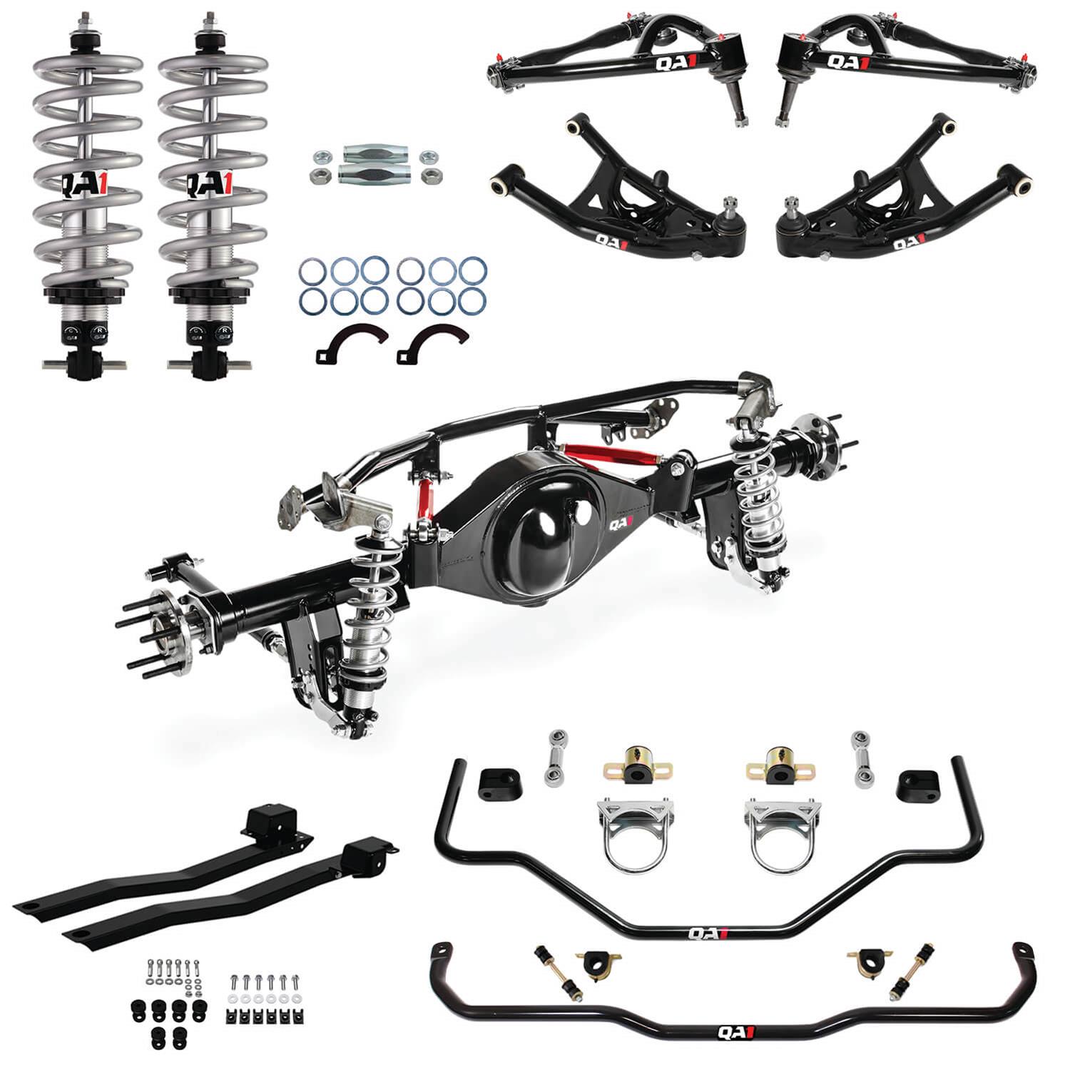 QA1 Level 2 Full Vehicle Handling Suspension Kits for 1968 CHEVY II, 1969-1972 NOVA, 1971-1972 VENTURA - HK42-GMX2RS Packages, Kits, Coilovers, 4-Link with 9 in. Housing, Control Arms, Subframe Connectors, Chevrolet, Pontiac, Kit