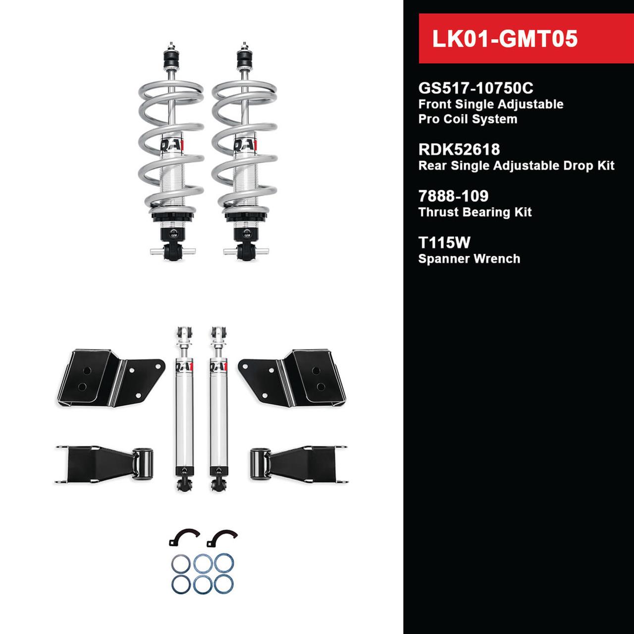 QA1 Suspension Lowering Kits LK01-GMT05 LOWERING KIT, S-ADJ, SHORT BED, 99-06 SILVERADO 1500 2WD thumbnail 2