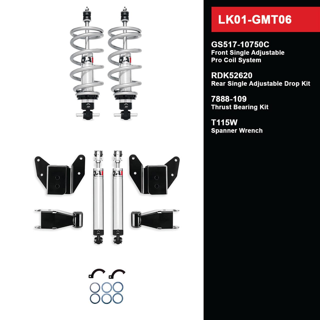 QA1 Suspension Lowering Kits LK01-GMT06 LOWERING KIT, S-ADJ, LONG BED, 99-06 SILVERADO 1500 2WD thumbnail 2