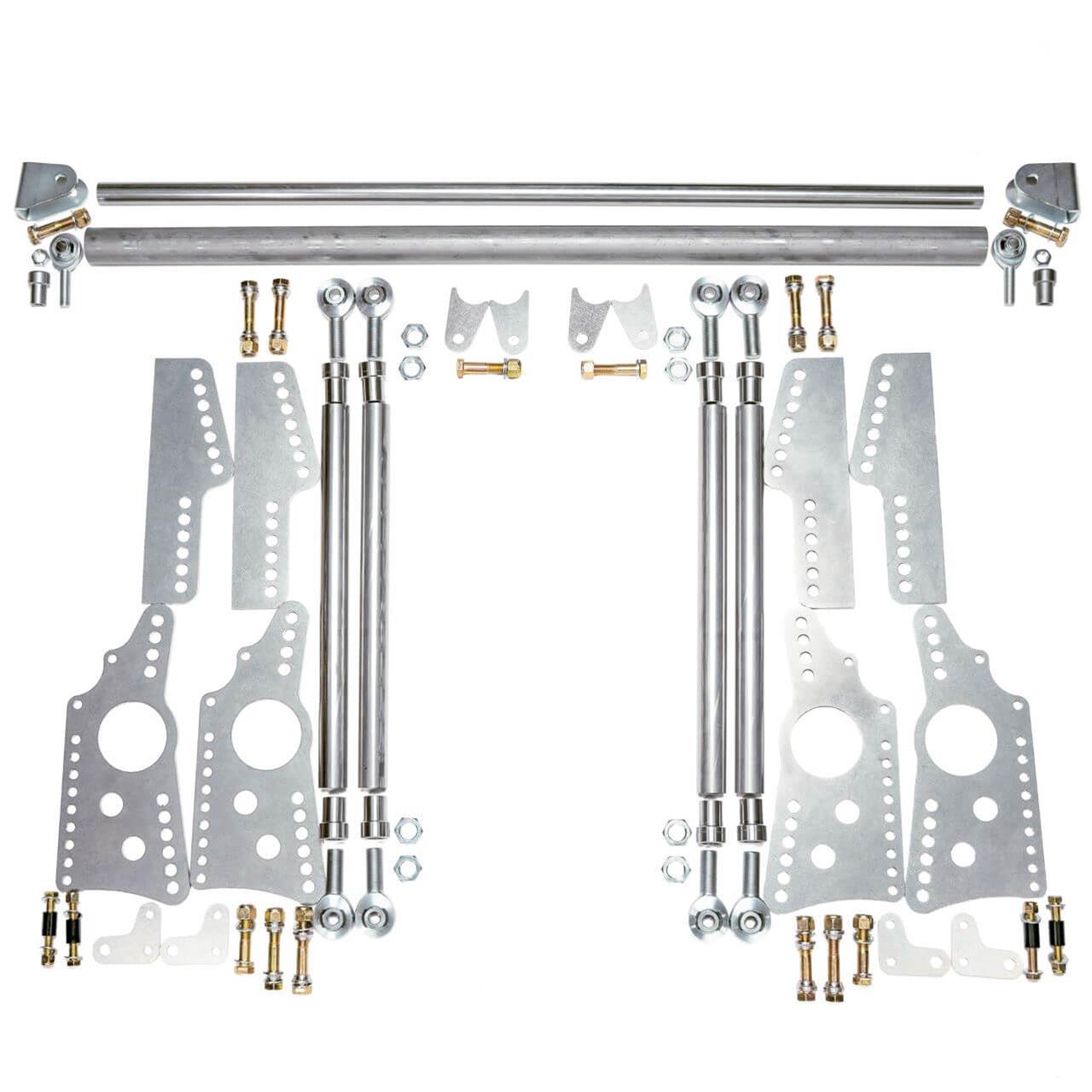 QA1 HD Pro Rear Drag 4-Link Systems R070-000 4-Link, Drag, Parallel, Diagonal Link, Shock Mounts, Weld-On, Universal, Kit