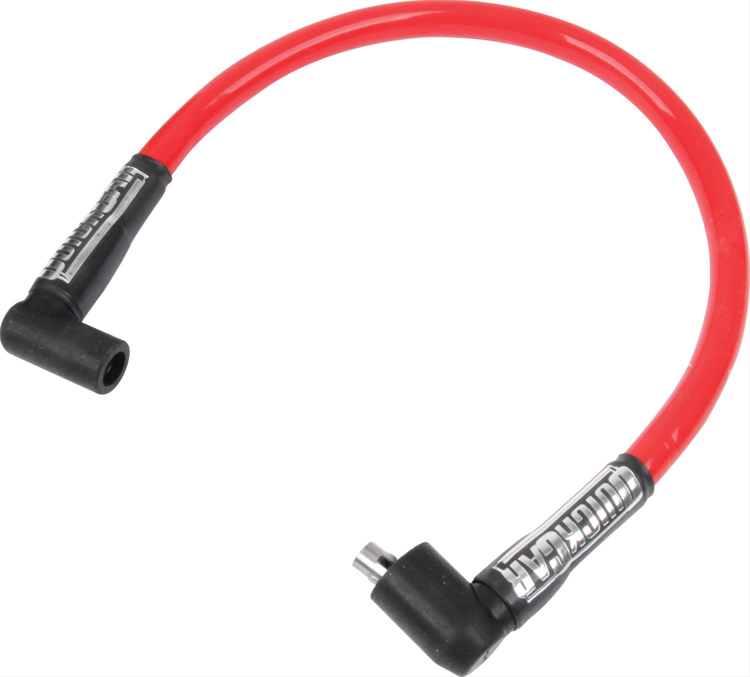 QuickCar Spark Plug Wires, Single 40-185 18" RED COIL WIRE HEI/SOCKET