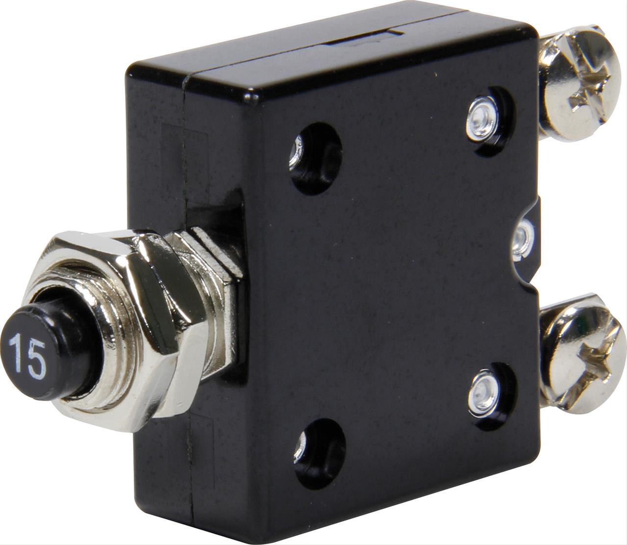 QuickCar 15 Amp Resettable Circuit Breaker