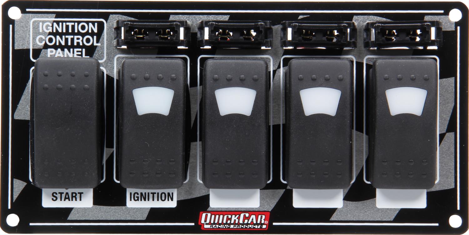QuickCar Ignition Control Panels 52-164 ICP Rocker Switch Panel Fused
