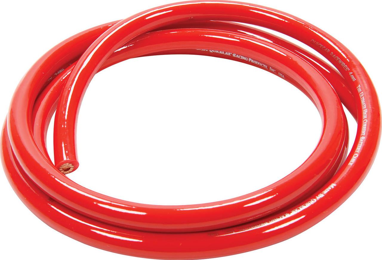 QuickCar Battery Cables, Universal 57-341 Power Cable 4 AWG Red 5'