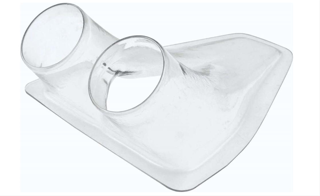 QuickCar Brake Cooling Ducts 60-010 Duct, NACA Style, ABS Plastic, Clear, Double 2.75 in. O.D. Inlets, Each