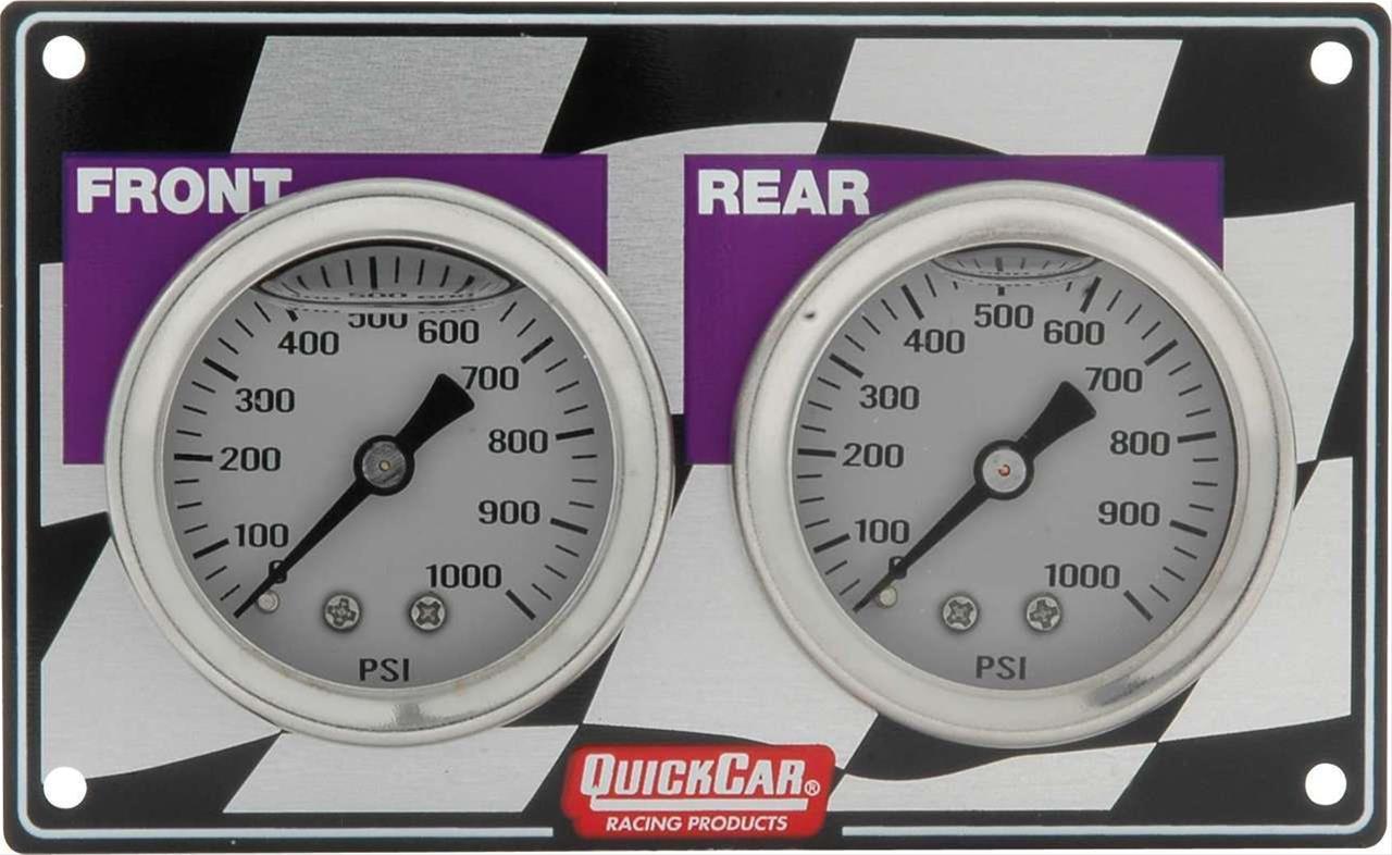 QuickCar Mini Brake Bias Gauge Panels 61-103 Panel, Mini, Bias, 0-1,500 psi., 1 5/8 in., Analog, Mechanical, Horizontal Mount, Kit
