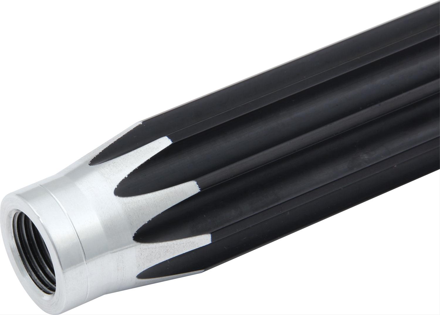 QuickCar Suspension Tubes 62-070 Tube, Aluminum, Black, Scalloped, 7.0 in. Length, 1.125 in. Diameter, 5/8 in.-18 RH/LH, Each