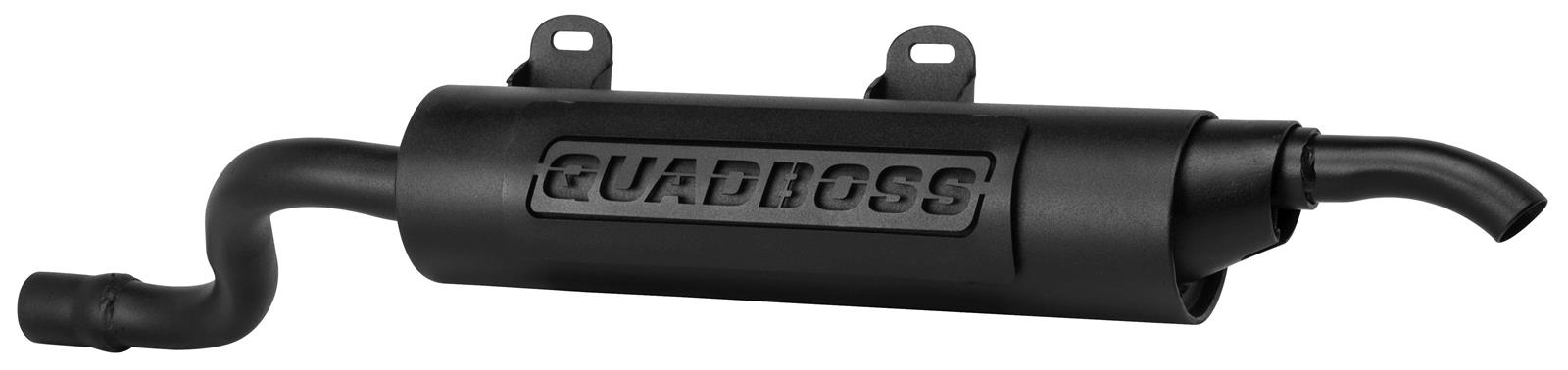 Quadboss Slip-On Steel Inch Muffler 157161 Muffler, Slip-On, Steel, Black, Chambered, Turndown, Honda®, Each