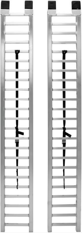 Quadboss ATV Arched Ramps 560055 Ramps, Arched, Loading Ramp Type, 1,500 lbs. Capacity, Aluminum, Natural, 12 in. Width, 89 in. Length, Pair thumbnail 2