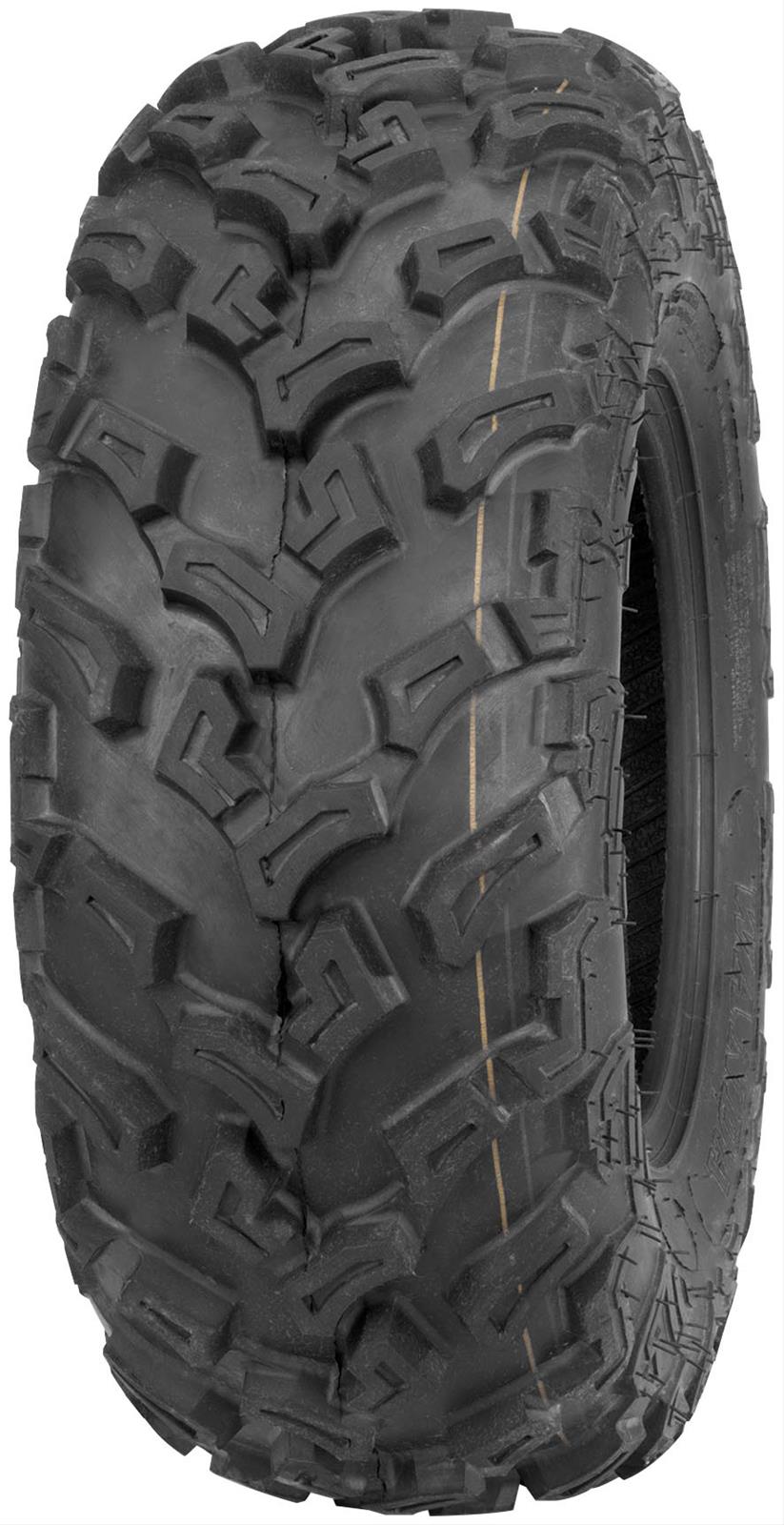 Quadboss QBT447 Utility Tires 25x8-12 Tire, Utility, 25x8-12, Bias-Ply, Blackwall, Front, Each