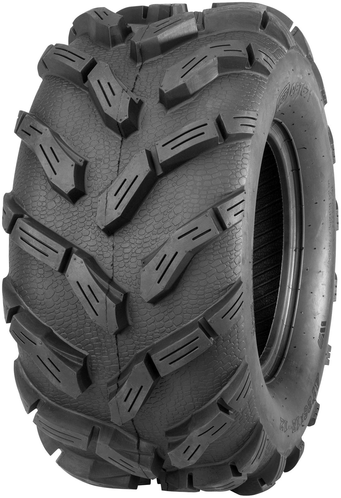 Quadboss QBT671 Mud Tires 26x10-12 Tire, Mud, 26x10-12, Bias-Ply, Blackwall, Rear, Each