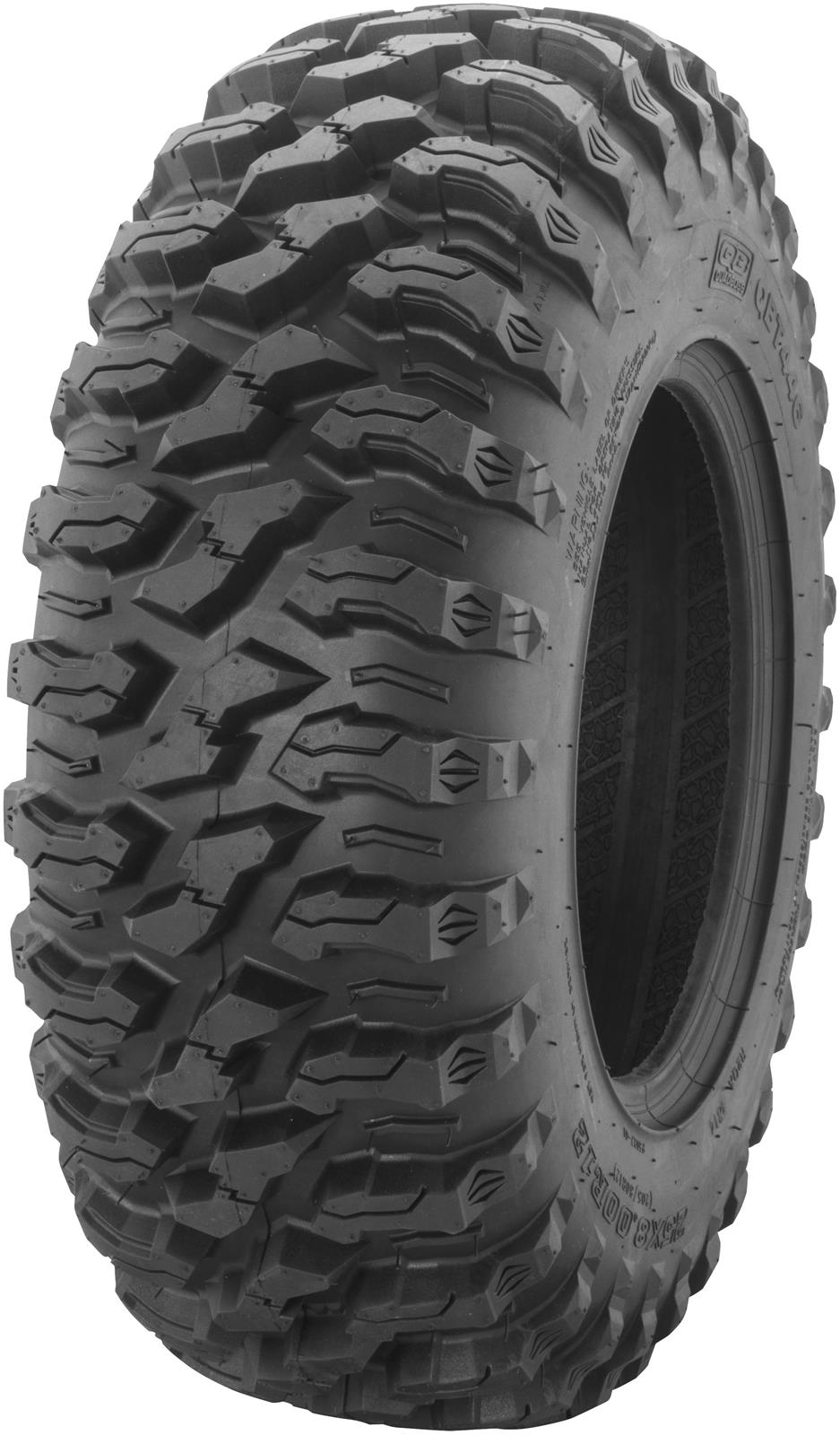 Quadboss QBT446 Radial Utility Tires 25x8-12 Tire, QBT446, 25 x 8.00-12, Radial, 8-Ply, Blackwall, Each