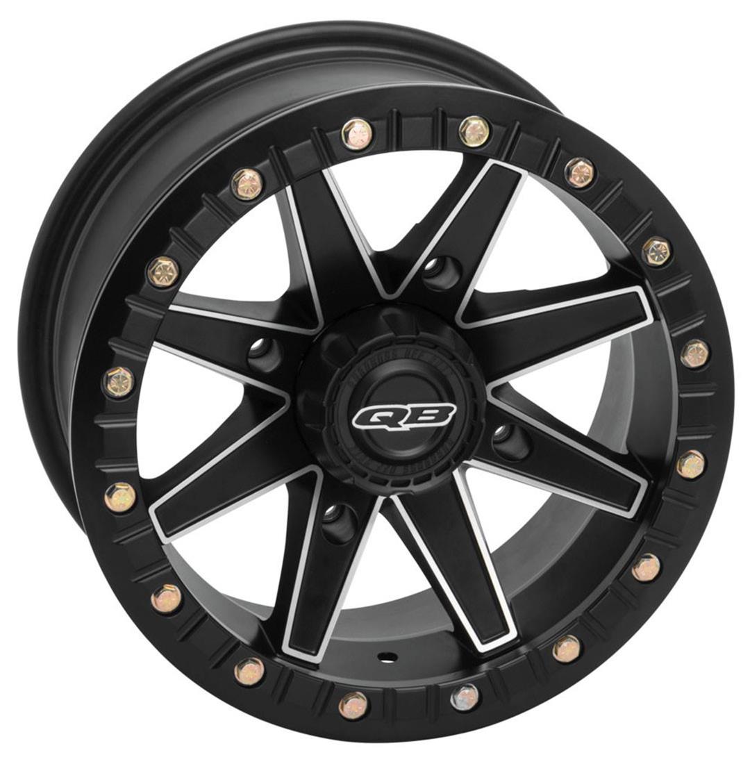 Quadboss Boss Lock Matte Black Machined Wheels 14x7 BOSS BEAD 14X7 4/110 5+2