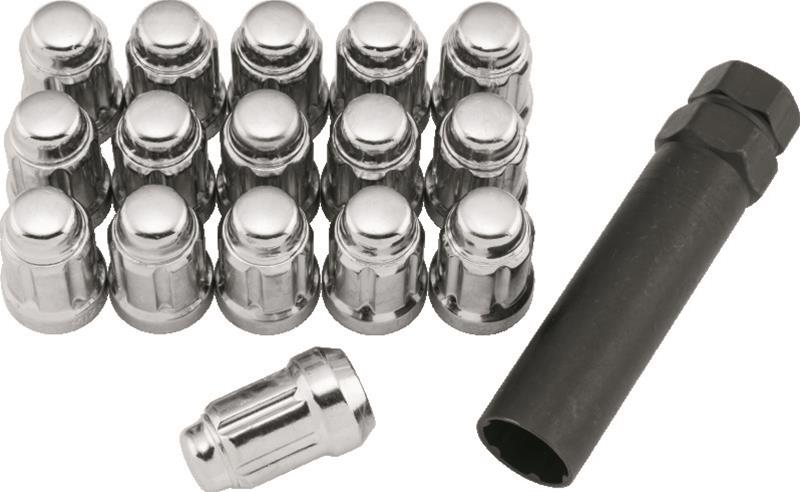QuadBoss Spline Lug Nuts M12x1.50 75mm Chrome