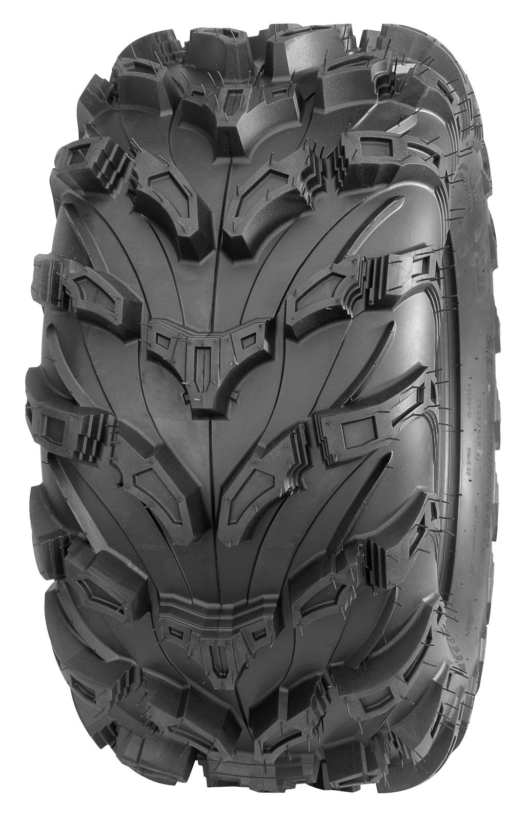 Quadboss QBT672 Mud Tires 27x11-12 Tire, Mud, 27x11-12, Radial, Blackwall, Rear, Each
