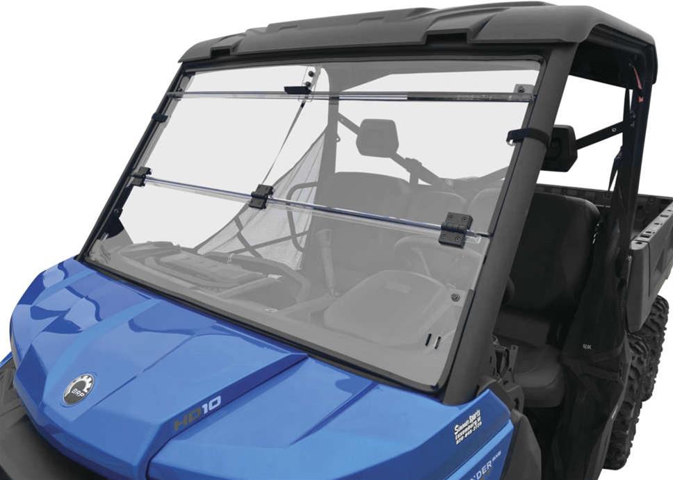 Quadboss Powersports Windshields 375784 Windshields, QB WINDBREAK FOLDING SHIELD, Clear thumbnail 3