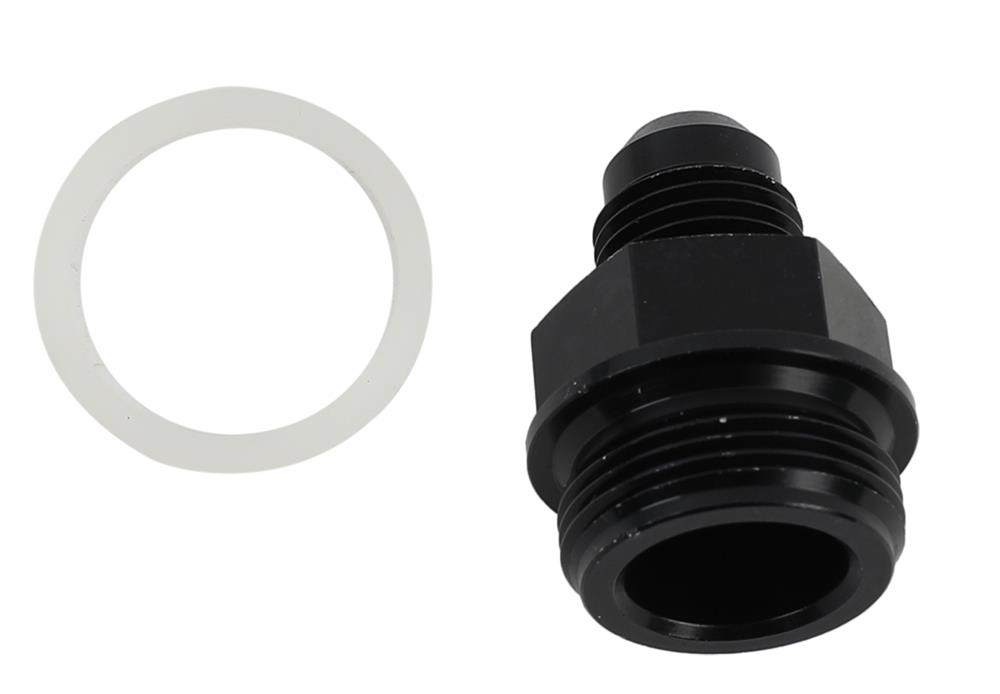 Quick Fuel Carburetor and System Fittings 19-36QFT Inlet Fitting 7/8-20 # 6 AN Black thumbnail 2