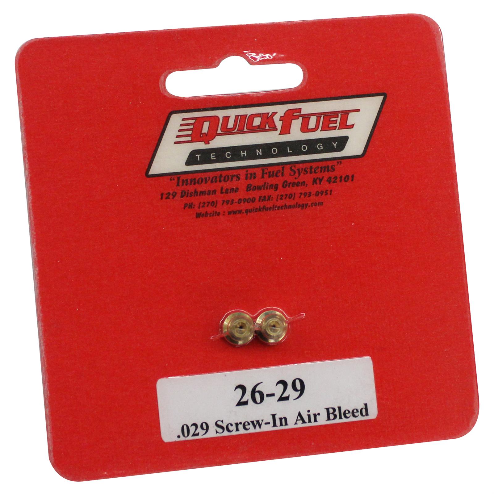 Quick Fuel 2629QFT Quick Fuel Air Bleeds Summit Racing