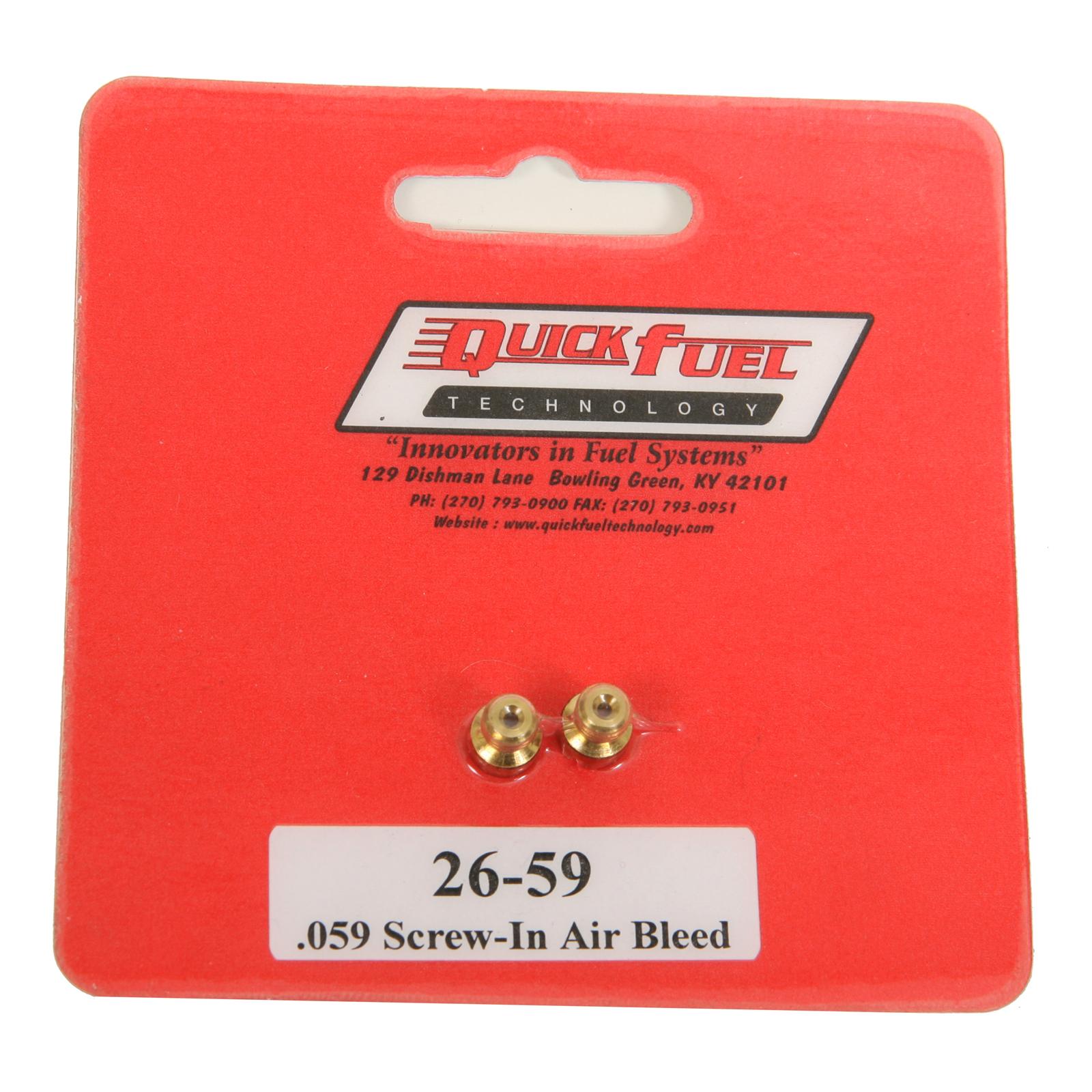Quick Fuel 2659QFT Quick Fuel Air Bleeds Summit Racing