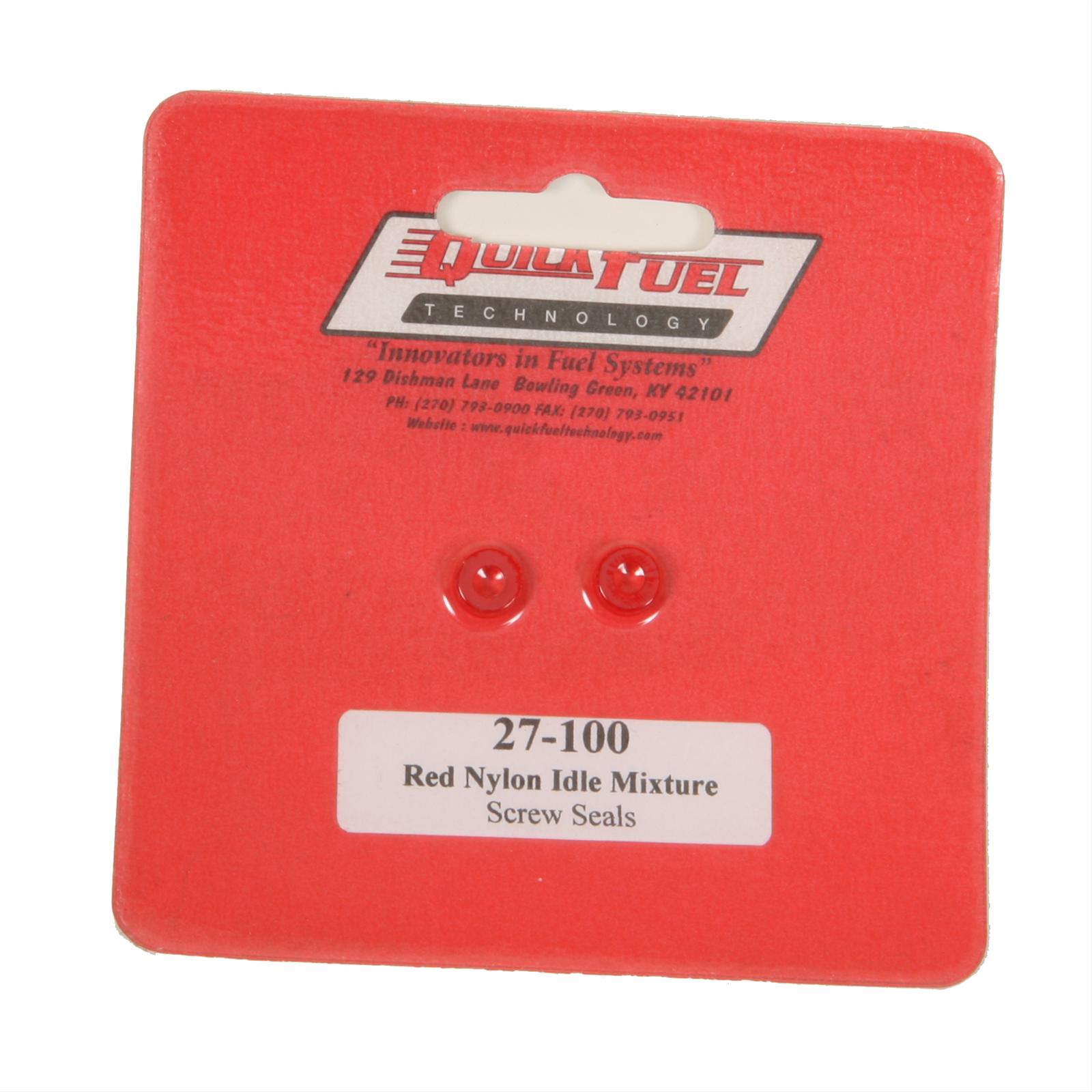 Quick Fuel Idle Mixture Screw Seals 27-100QFT MIXTURE SCREW SEALS