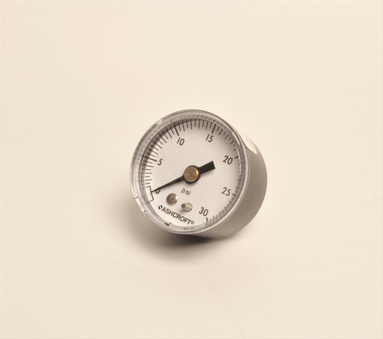 Quick Fuel Pressure Gauges 30-48QFT Gauge, Pressure, Analog, 0-30 PSI, 1 1/2 in. Diameter, 1/8 in. NPT Male Port, Each