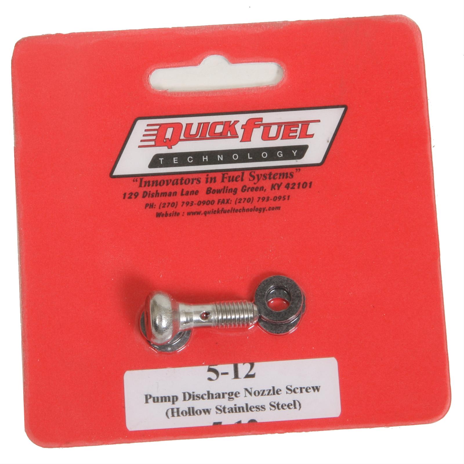 Quick Fuel 512QFT Quick Fuel Carburetor Discharge Nozzle Screws