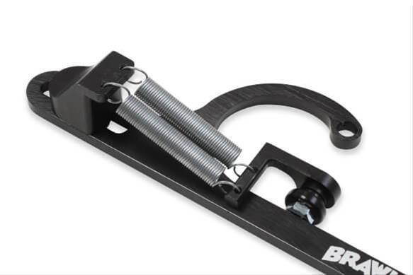 Quick Fuel Billet Aluminum Throttle Cable Brackets BR-66001 Bracket, Aluminum, Black Anodized, Brawler, 4150/4160, GM Cable. Each thumbnail 3