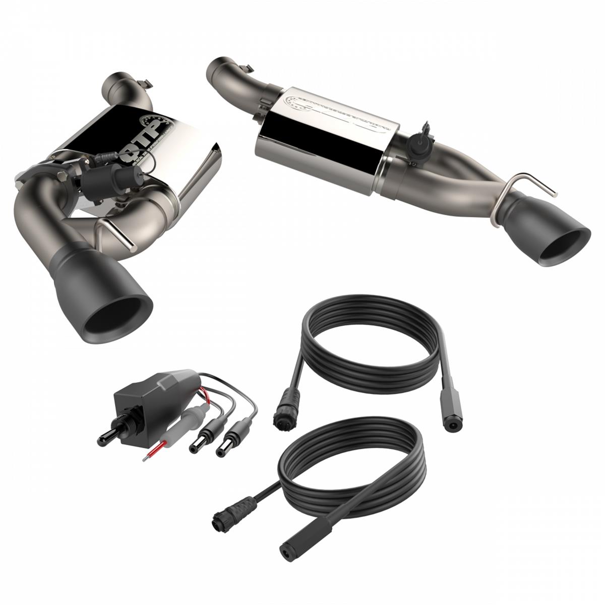 QTP 2016-2024 Chevrolet Camaro SS QTP Screamer Axle Back Dual Tip Bumper Black Tips thumbnail 4