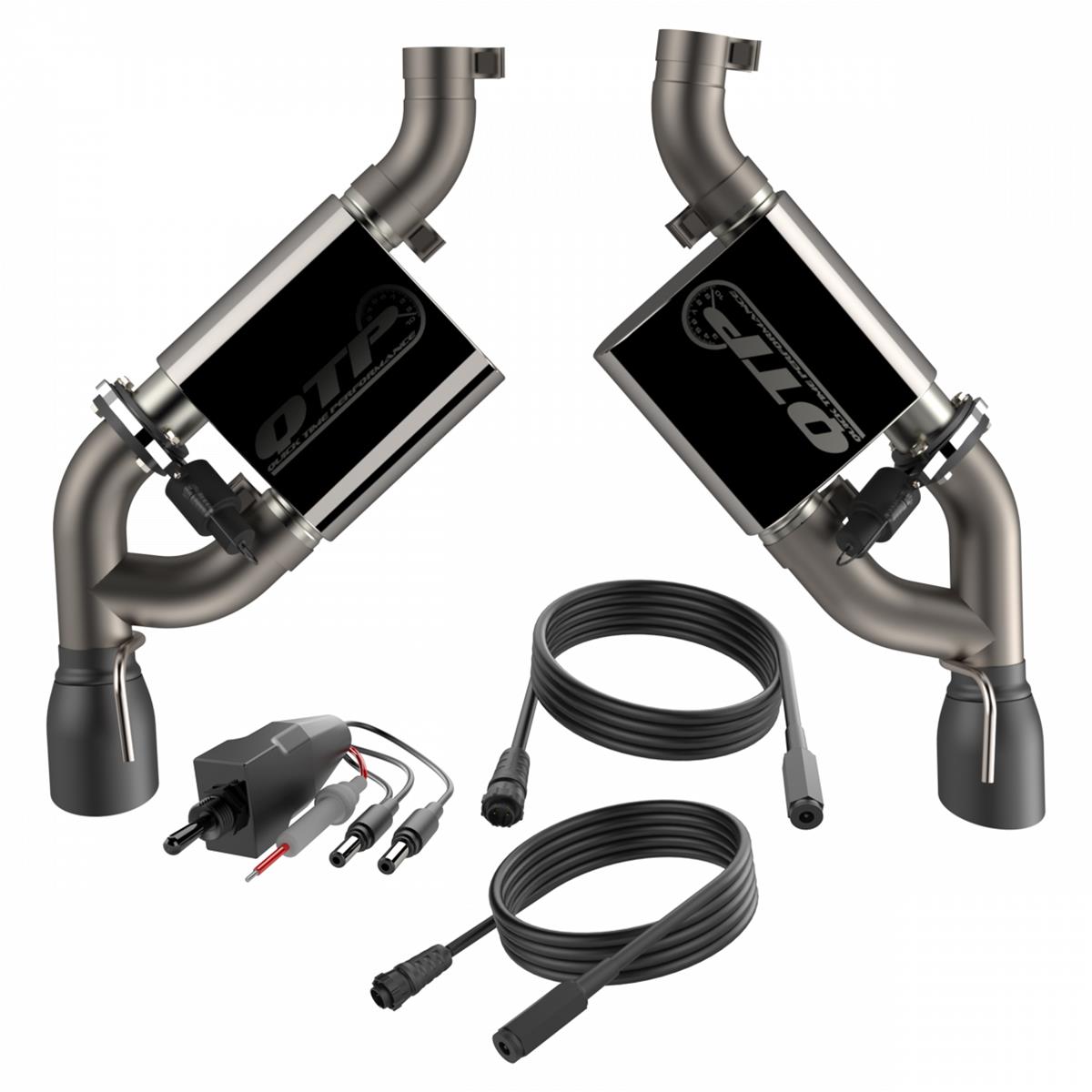 QTP 2016-2024 Chevrolet Camaro SS QTP Screamer Axle Back Dual Tip Bumper Black Tips thumbnail 2